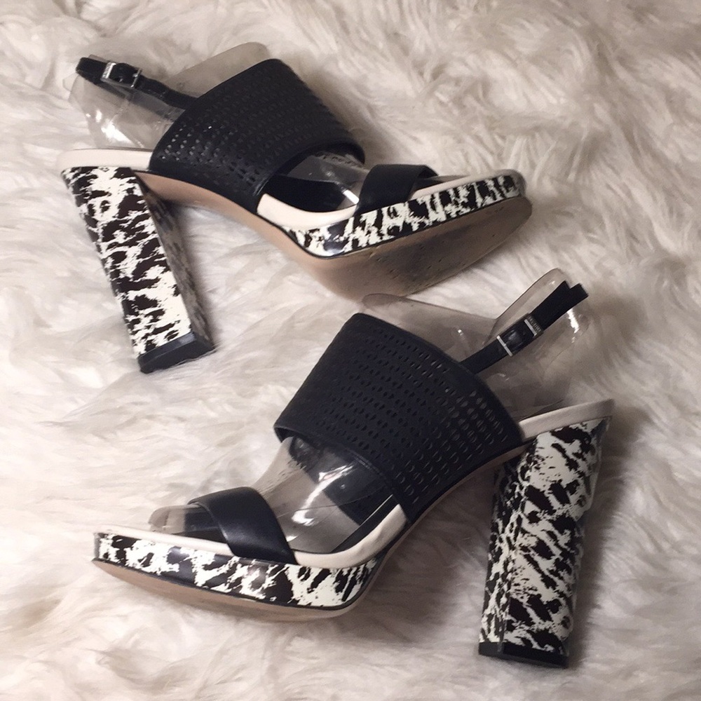 Calvin Klein block animal design heels